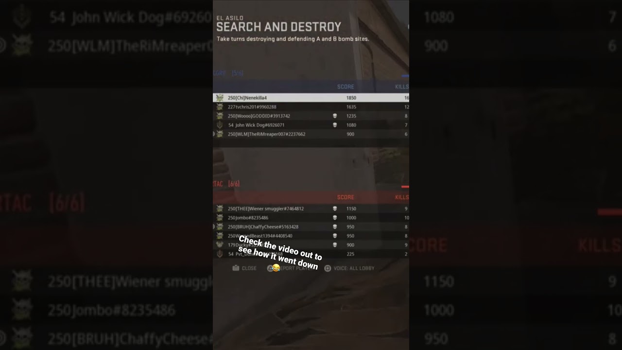 Classic COD Lobby Trash Talk 