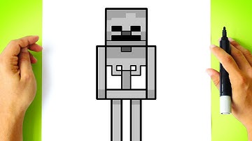 How to DRAW SKELETON MINECRAFT
