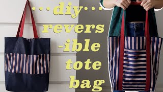 Diy Reversible Tote Bag Tutorial How To Sew A Reversible Tote Bag Diy