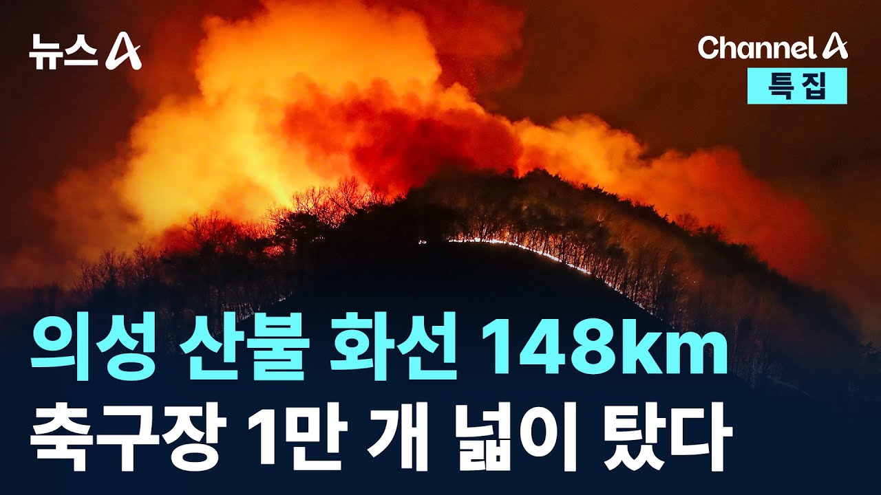 의성 산불 화선 148km…축구장 1만 개 넓이 탔다 / 채널A / 뉴스A