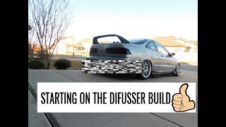 Making a custom rear diffuser!!!! Acura Integra