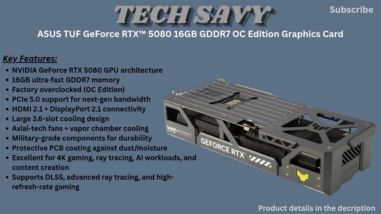 ASUS TUF RTX 5080 OC Review | 16GB GDDR7 Next-Gen Gaming Beast