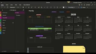 My OneNote Planner. Full Review and Clickable Tabs and Links