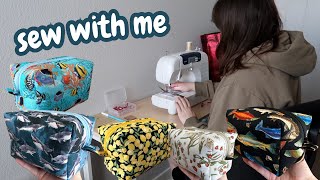 sew makeup bags with me (craft market prep episode 6)