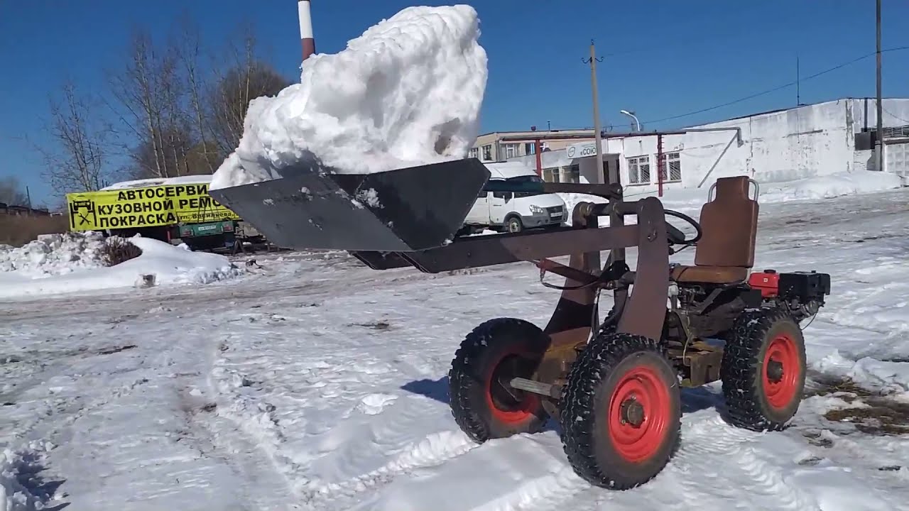 Минипогрузчик. Новая схема в работе!