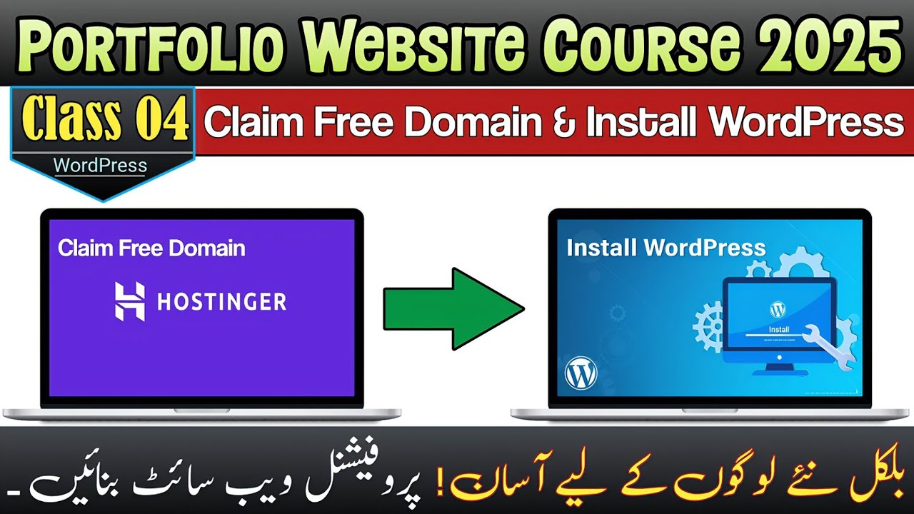 How to Claim FREE Domain on Hostinger & Install WordPress | Create Portfolio Website WordPress