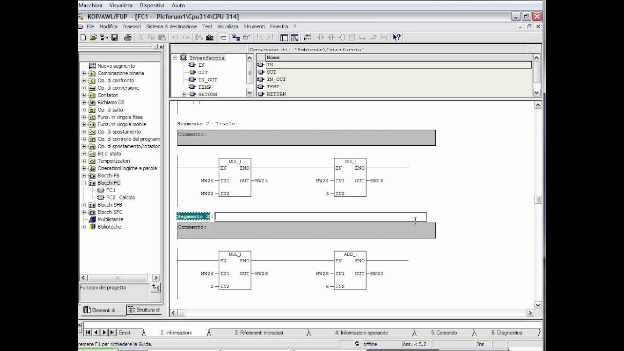 Simatic Manager - Differenza tra FB & FC parte 2/3 - lezione 8