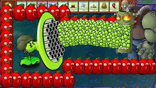Plants vs Zombies Hack  1 Gatling Pea Tall Nut vs All Zombie PVZ