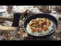 Bushcraft day camp  new hatchet fire making campfire meal