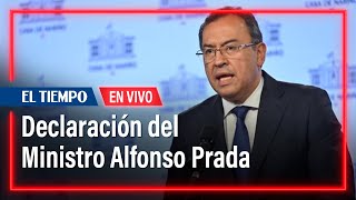 Declaración del Ministro Alfonso Prada al término del Consejo de Seguridad | El Tiempo