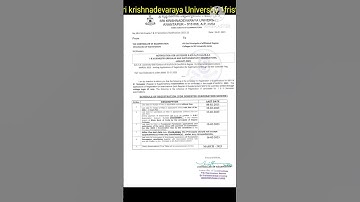 Sri Krishnadevaraya University exam time