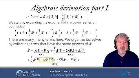 Module 5 lecture 4 The Hadamard Lemma