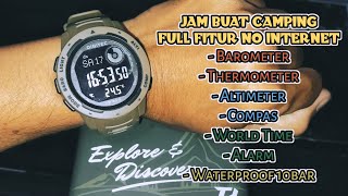 jam buat camping lengkap dengan fitur barometer, thermometer, altimeter, Kompas - digitec ds 8100