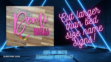 Larger than Laser bed Name Sign with Glowforge Basic or Plus. Using Silhouette Studio