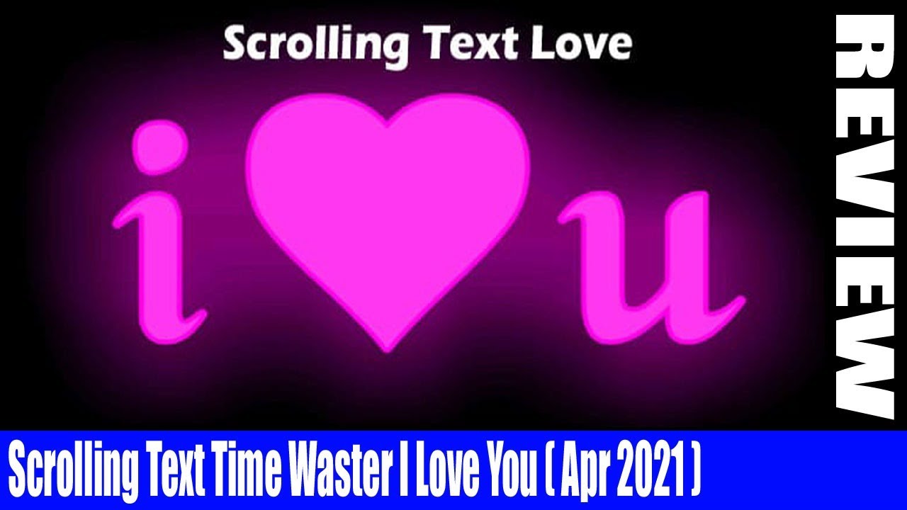 Scrolling text time water