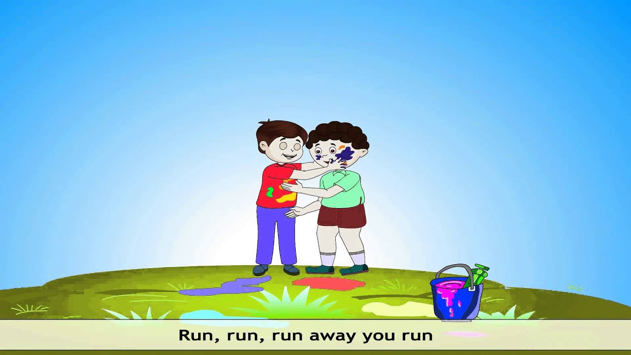 holi rhymes for nursery