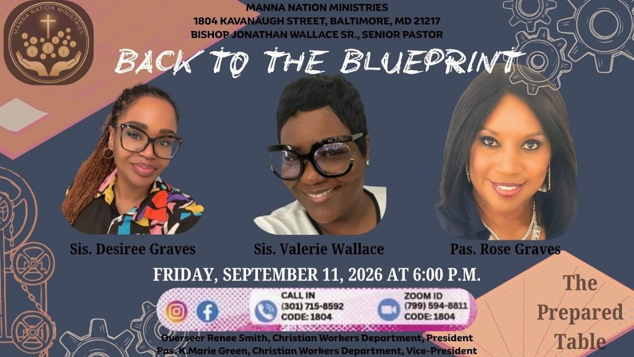 Sept 11th 2026 | The Prepared Table | "Back To The Blueprint" | Manna Nation Ministries | LIVE!