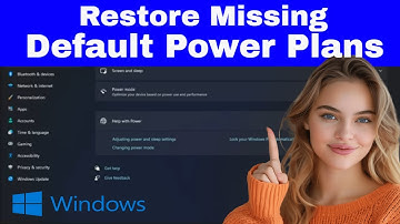 How To RESTORE Missing DEFAULT POWER PLANS on Windows 11