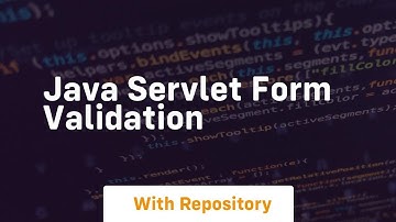 java servlet form validation
