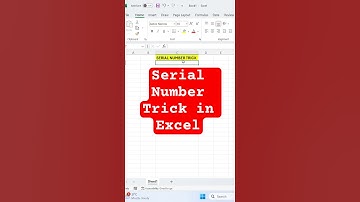 Serial number trick in #excel #exceltips #excelshortcuts #serial