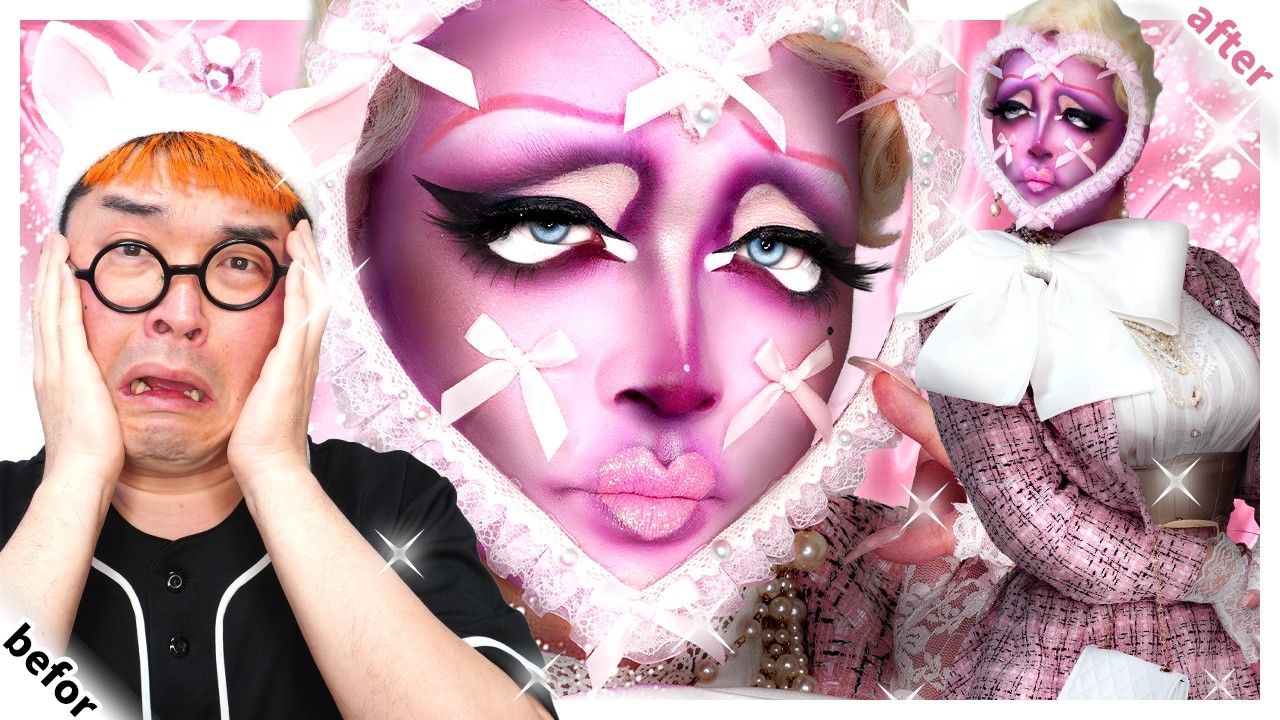 ストロベリーホワイトショコラをシルブプレ【フル装備】 #バレンタイン #ドラァグメイク