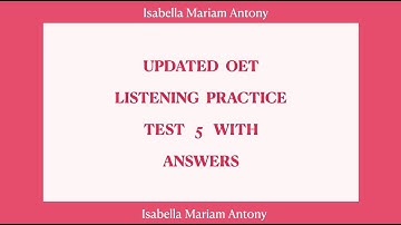OET 2.0 Listening Practice Test 5