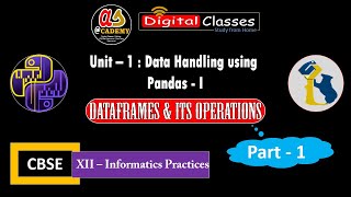 Dataframe and Its operation Pandas | Python | XII IP | CBSE | NCERT