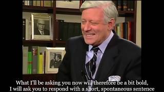 German Chancellor Helmut Schmidt on world leaders