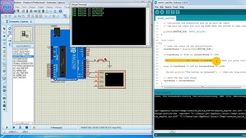 1.Button Debounce Arduino Uno/Simulation Proteus and Serial monitor/Free code in Description