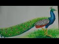 How to paint a Peacock with oil pastel