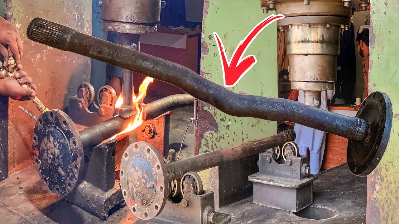 The Easy Way to Straighten a Crooked Axle Not everyone can straighten an axle YouTube