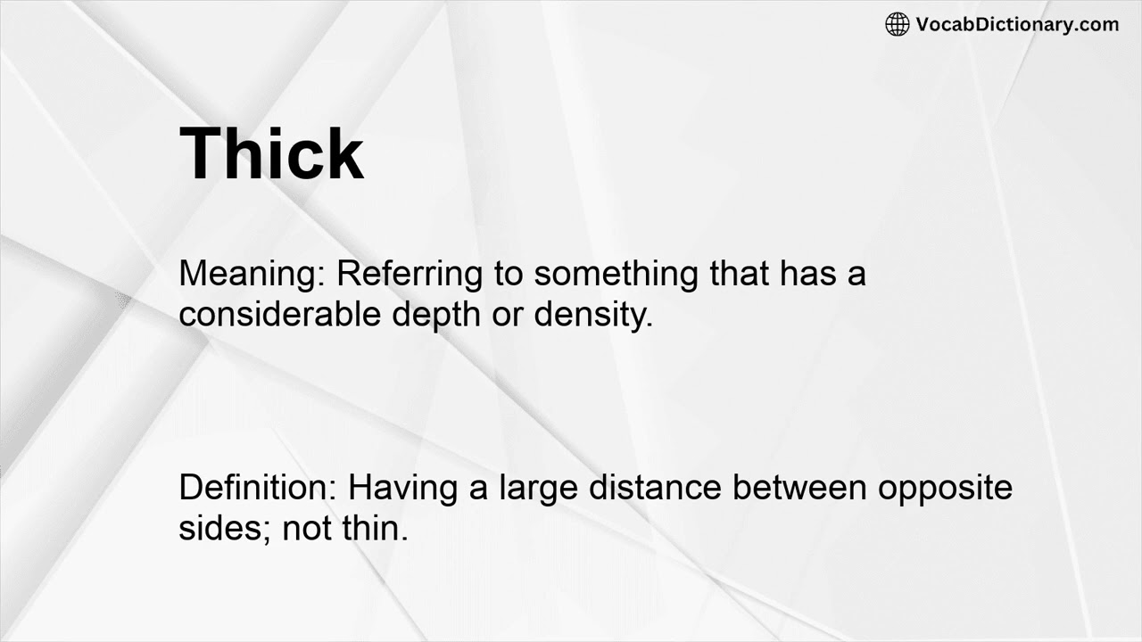 Thick Meaning