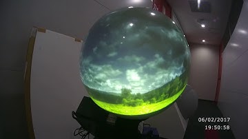 Docodemo Globe Test Projection of Fulldome Short "Cycle"