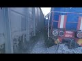Два грузовых поезда лоб в лоб столкнулись в Амурской области