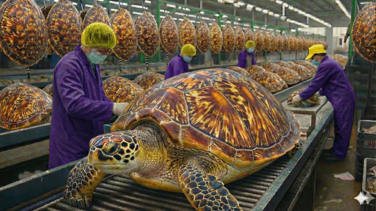 Inside the Turtle Shell Factory — From Turtle Shells to Luxury Items (FULL PROCESS)