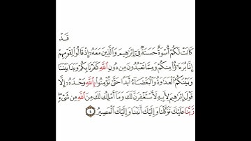 سورة الممتحنة 3 القسم الثالث تكرار كيفي من .. قد كانت لكم أسوة حسنة .. إلى .. وإليك المصير