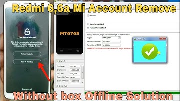 Redmi 6/6a Mi Account Remove | Free Without Box Offline One Click Solution