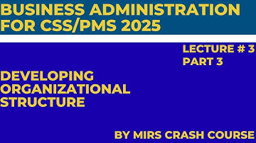 CSS/PMS 2025-  Business Administration lecture 3 part 3