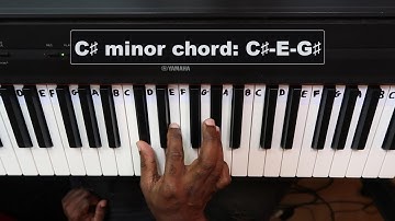 How to Play the C Sharp Minor Chord on Piano (C#m, C# minor)