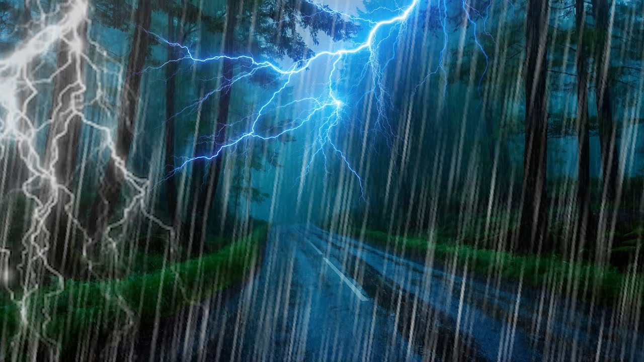 HEAVY RAIN at NIGHT on FOREST to Sleep Deep and Sleep Fast - Rain ...