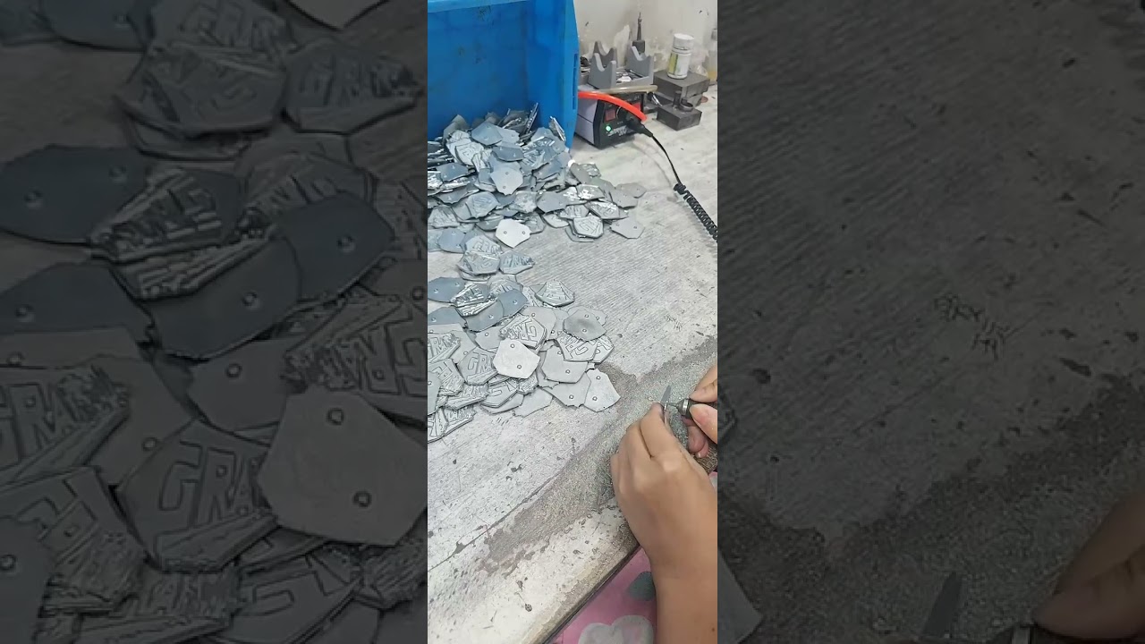 Cleaning enamel pin edge