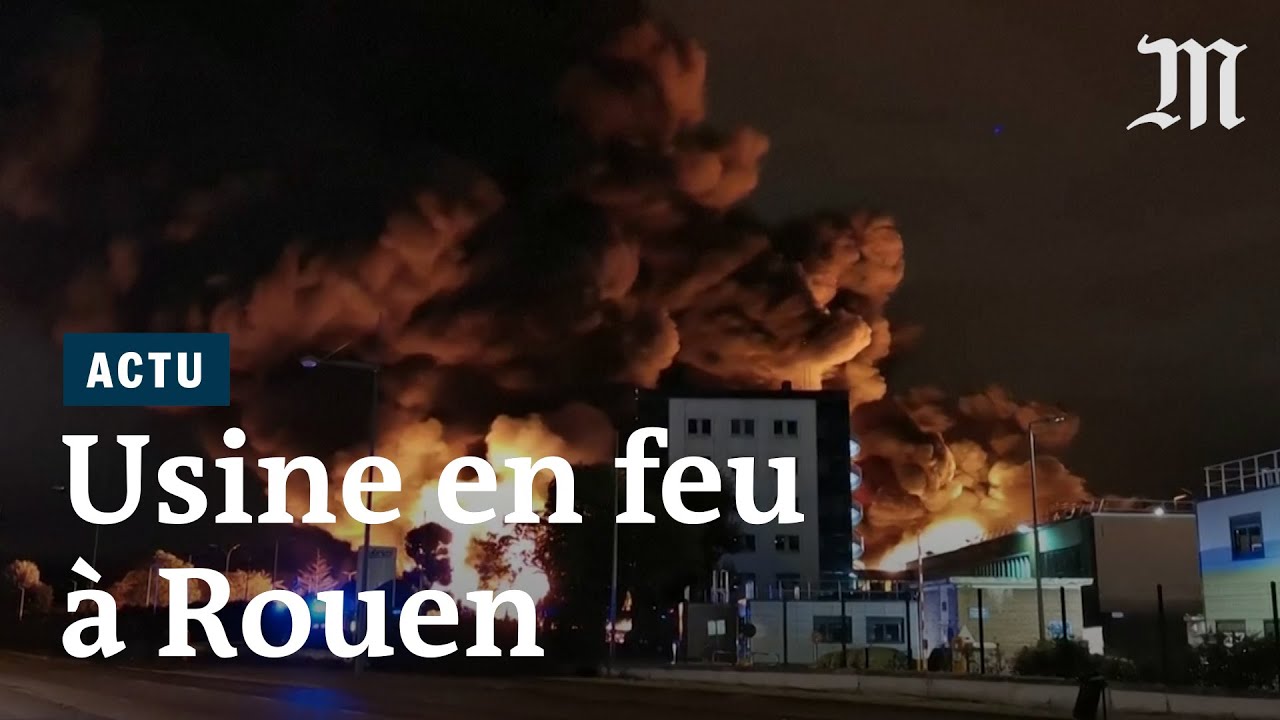 Incendie dans une usine chimique Lubrizol à Rouen