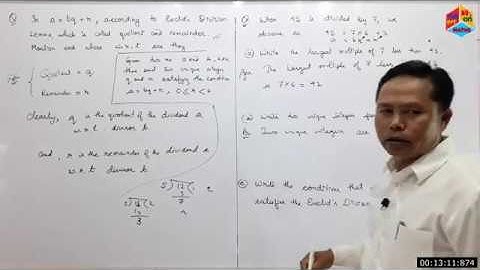 MATHS X 1007A NUMBER SYSTEM   EUCLID DIVISION LEMMA - QUESTION