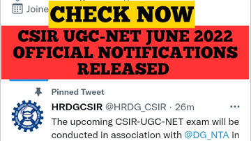 CSIR UGC-NET JUNE 2022 OFFICIAL NOTIFICATIONS RELEASED || MUST WATCH || WAIT IS OVER ||
