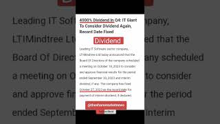 lti mindtree share latest newslatest dividend newsshorts