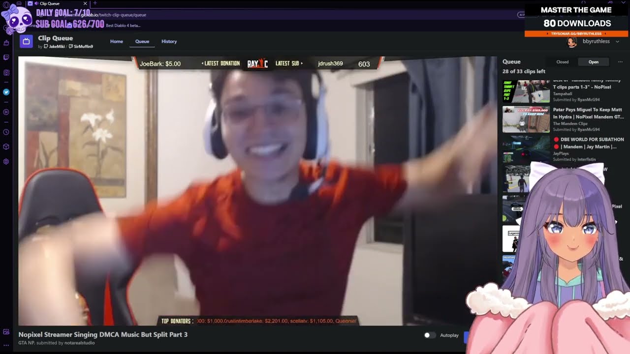 Ruthless Reacts To Nopixel Streamers Best Music Performance In *DMCA But Split*?! |GTA 5| NOPIXEL RP