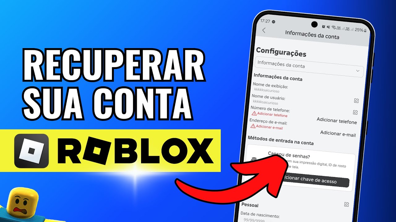 COMO RECUPERAR CONTA DO ROBLOX EM 2026 ATUALIZADO! *SEM EMAIL, SEM ...