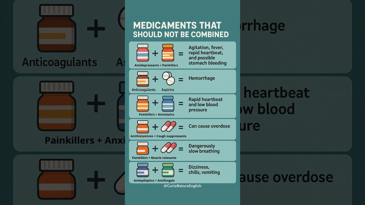 ⚠️ Dangerous Medication Combinations You Should Avoid! 💊🚫