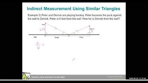 Indirect Measurement Using Similar Triangles Ex.2
