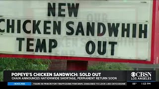 Popeye's Chicken Sandwiches Sold Out Nationwide